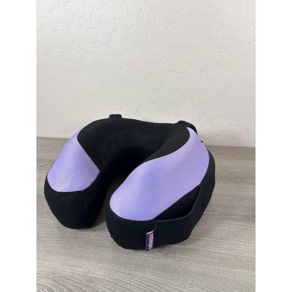 Cabeau Evolution S3 Travel Pillow Black Purple HeadCatch Technology Memory Foam